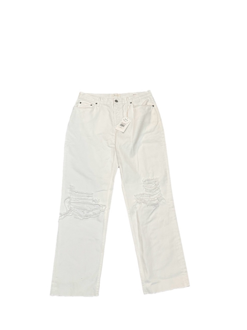 Rails Slouchy Straight White Distressed Women's Jeans